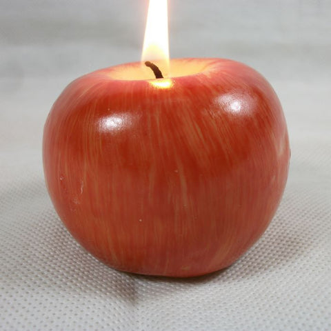 2pcs Red Apple Shaped Fruit Scented Candle Christmas Sale Candele Birthday Wedding Making Decorative Bougie Candles Lig