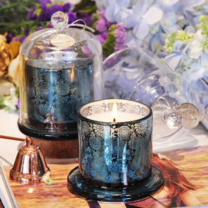 Glass Candle Jars With Lid Wax Aroma Cup Tea Lights Birthday Party Scented Candles Wedding Decoration Candele Romantic QLB030