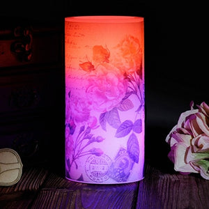 New Peony pattern LED Electronic Flameless Candle Lights battery operated  Candle Lamps Party Wedding Candels Safety Home Decor