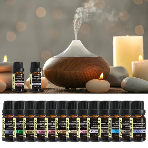 18 Flavors Essential Oils For Humidifier Fragrance Lamp Aroma Diffuser Lavender Lemon Sandalwood Ylang Ylang Air Oil