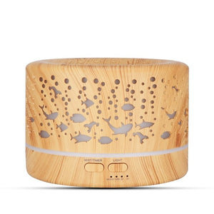 700Ml Big Capacity Aroma Diffuser Aromatherapy Wood Grain Essential Oil Diffuser Ultrasonic Cool Mist Humidifier for Office Home